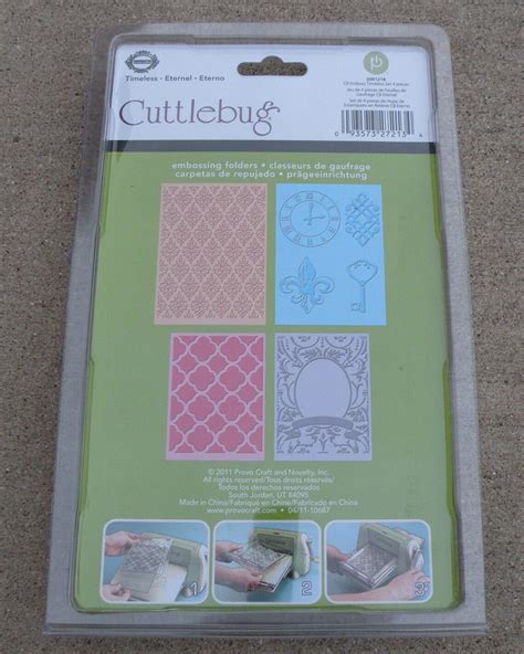 Provo Craft Cuttlebug Embossing Folder Set Of 4 Timeless Etsy