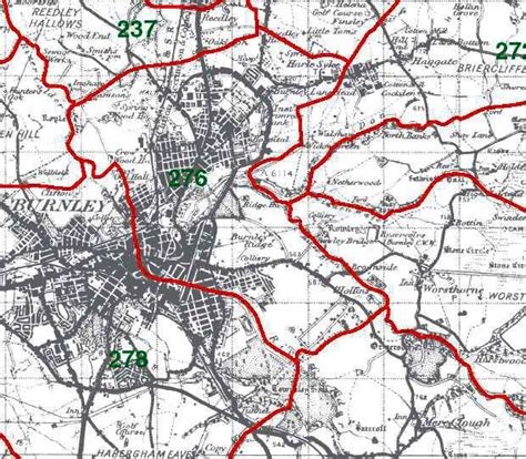Burnley Lancs Street Map