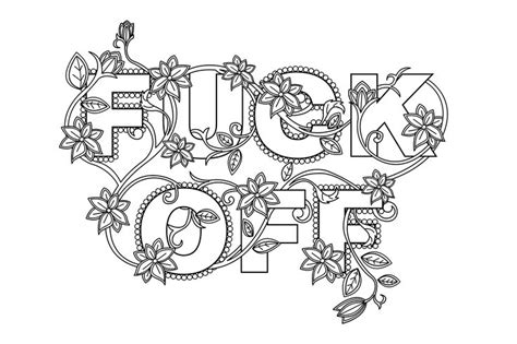 Adult Coloring Book Swear Words On Behance Print Coloring Pages