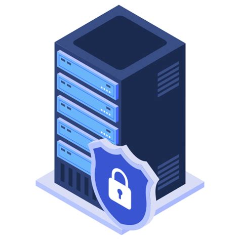 Lock, secure, server, shield icon
