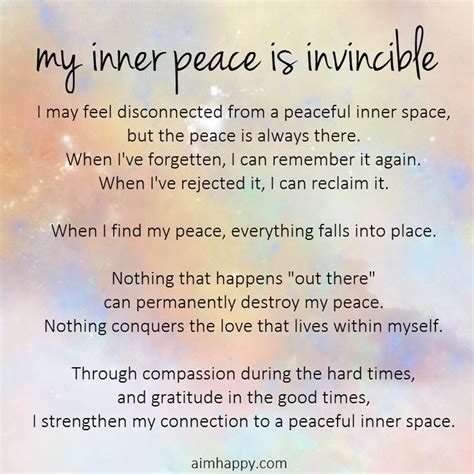 An Empowering Affirmation For Inner Peace Affirmations Positive