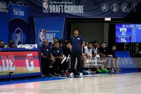 Coach Edniesha Curry Looks On During The 2022 Nba Draft Combine At