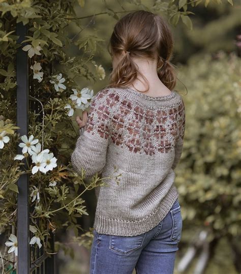 Knitting Pattern The Twilight Garden Sweater 12 34 56 Etsy Uk