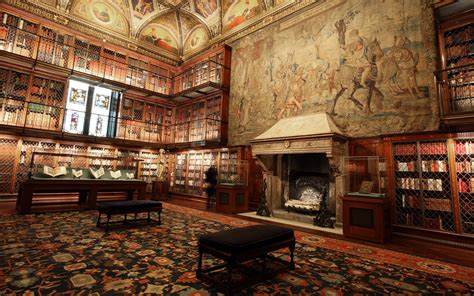 Wallpaper Painting Building Books Library Fireplace Carpets