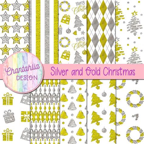Silver And Gold Christmas Chantahlia Design