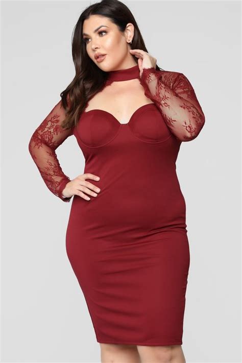 10 Pretty Plus Size Red Lace Dresses For Women Attire Plus Size