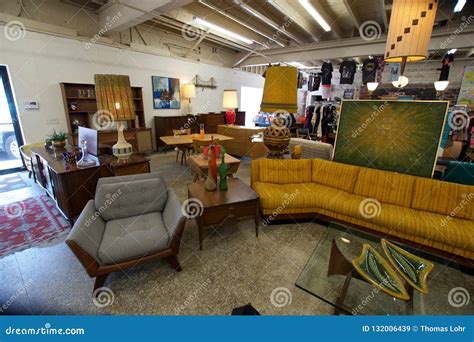 Vintage Store Specializing In Mid Century Modern Editorial Stock Image