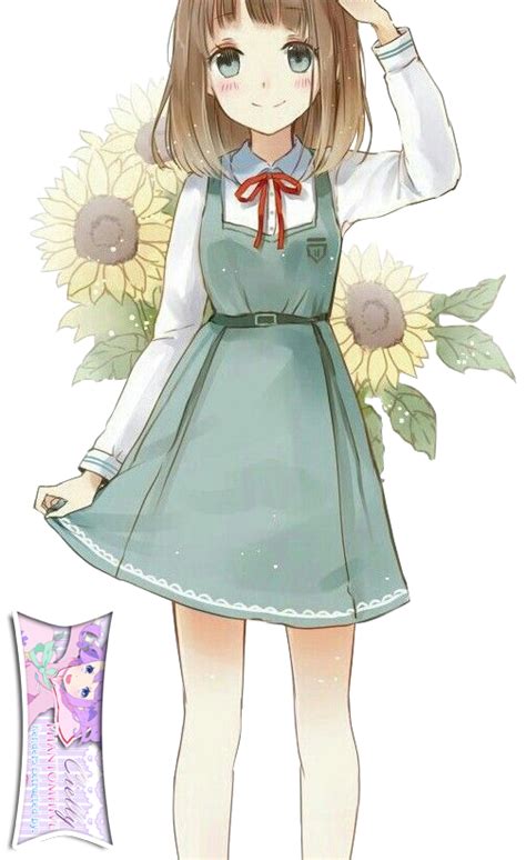 Cute Anime Girl With Sunflowers Extracted Bycielly By Ciellyphantomhive On Deviantart