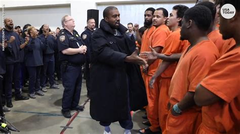 kanye west performs for inmates at houston jail