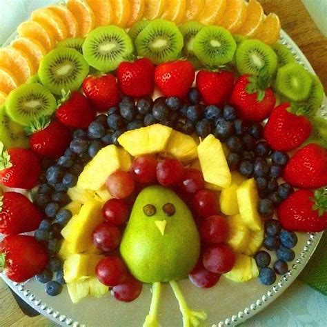 Or bump up the flavor in a green salad by tossing in seasonal berries and diced melon. thanksgiving turkey made out of fruit - Google Search ...