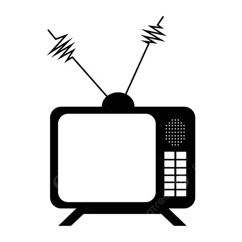 Old Tv Icon In Black Vector Old Tv Icon Old Tv Logo Tv Png And