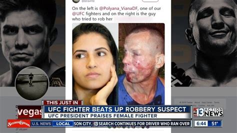 UFC Polyana Viana Bashes Robber Photos Gold Coast Bulletin