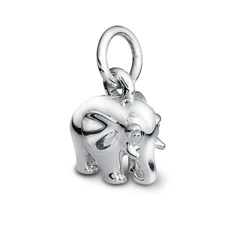 Elephant Charm Solid Silver Bracelet Charm Elephant Etsy Uk