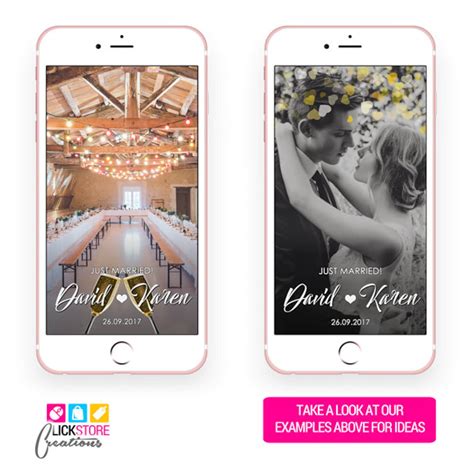 Wedding Snapchat Filter Wedding Snapchat Geofilter Gold Silver Etsy