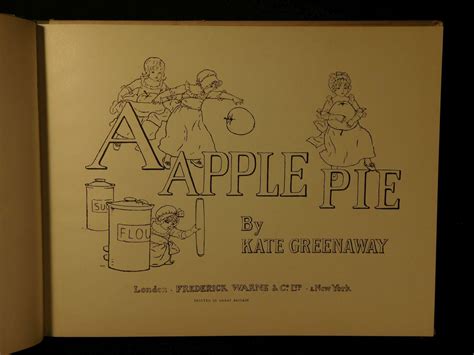 1910 Kate Greenaway Apple Pie Color Illustrated Children S Alphabet