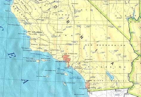 Printable Map Of Southern California Klipy Southern California Map