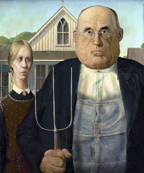 American Gothic Painting American Gothic House American Gothic Parody