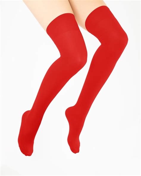 Scarlet Red Thigh Highs Style We Love Colors