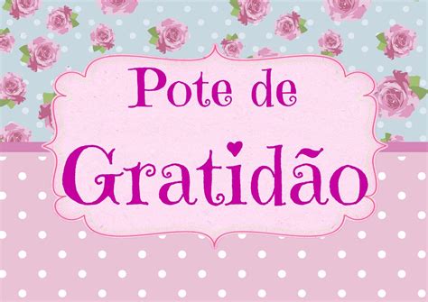 Potinho Da Gratidão Para Imprimir