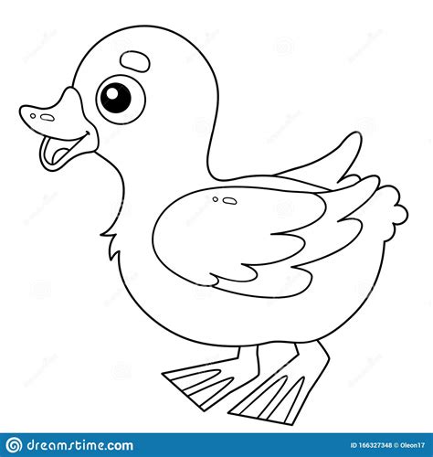 Coloring Page Outline Of Cartoon Duckling Farm Animals Coloring Book