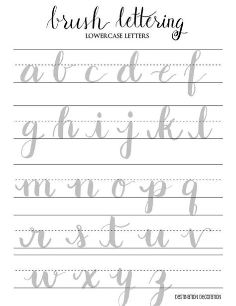 Modern Calligraphy Alphabet Practice Sheets Pdf Free Stretched