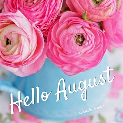 Hello August Hello August August Month Facebook Background