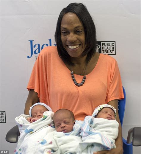 experiencing a triple blessing a 47 year old woman gives birth to triplets after a natural