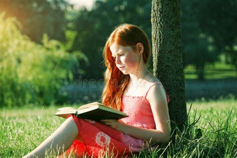 Girl Reading Book Stock Photo Image Of Nice Outside 74238188
