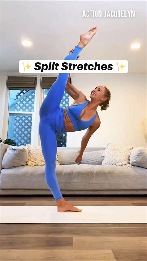 Split Stretches No Equipment Action Jacquelyn Yoga Stretches Flexibility Workout Yoga