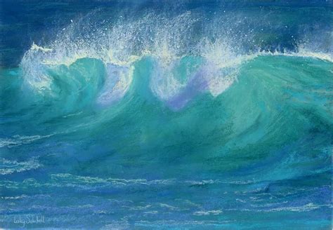 Wave Original Soft Pastel Painting Numonday