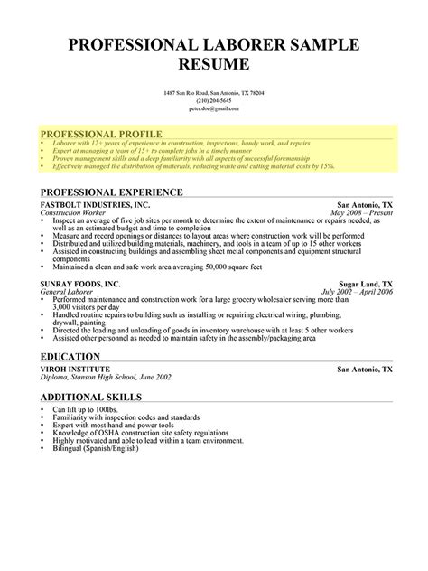 Resume Professional Profile Examples How To Write A Resume Profile Or