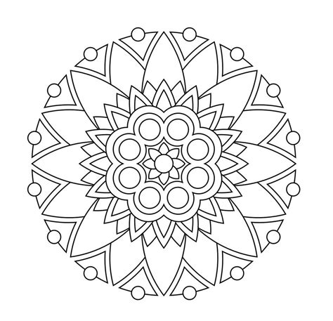 Simple Mandala Coloring Pages For Kids At Free