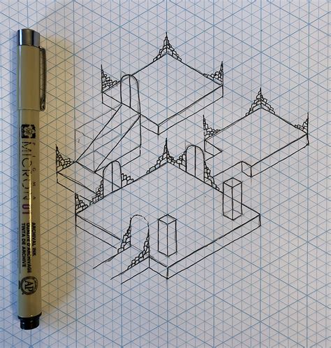 Tutorial How To Draw An Isometric Dungeon Map Paths Peculiar