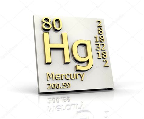 Mercurio Forma Tabla Periódica De Elementos — Foto De Stock 6285442