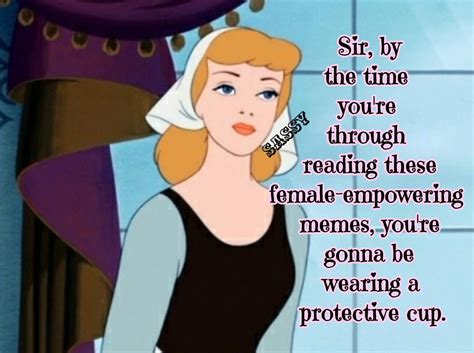 Cinderella Female Empowerment Protective Cup Meme Memes