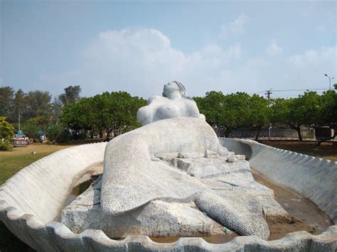 Matsya Kanyaka Mermaid Statue At The Shankumugham Beach