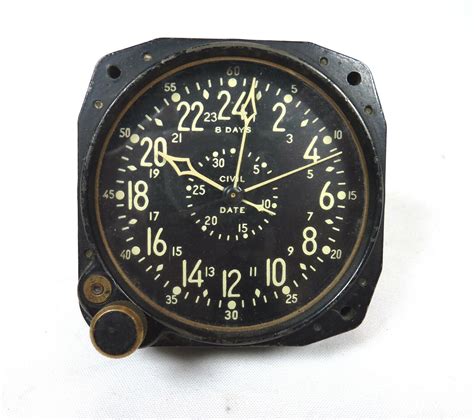 Vintage Ww2 Waltham Cdia 8 Day Military Aircraft Clock Working