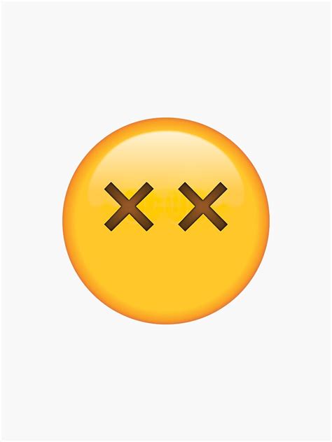 X Dead Eyes Secret Emoji Funny Internet Meme Sticker For Sale By