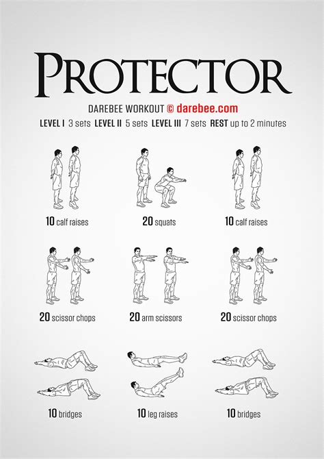 Protector Is A Free Full Body Darebee Workout Gym Workout Planner Card Workout Workout