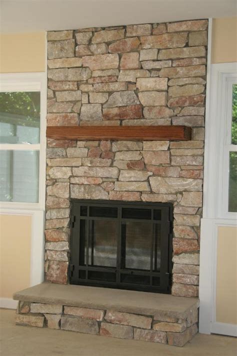 Stone Veneer On Fireplace Surround