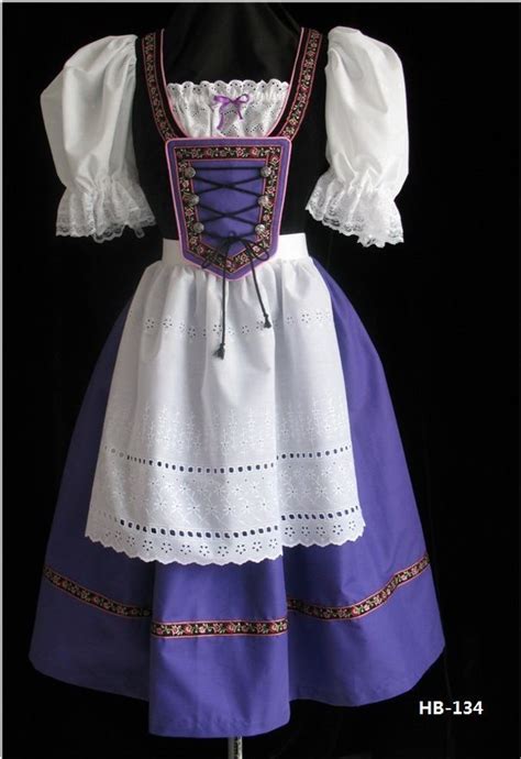 Sexy Vintage French Maid Service Uniform Purple Patchwork White Lace