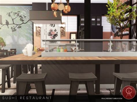 The Sims Resource Sushi Restaurant By Pralinesims • Sims 4 Downloads