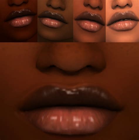 Clear Lip Gloss Xxblacksims Sims 4 Cc Makeup The Sims 4 Skin Sims