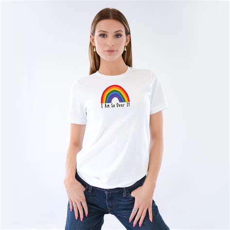 Bonita Camiseta Arco Iris Para Las Mujeres Divertido Colorido Etsy