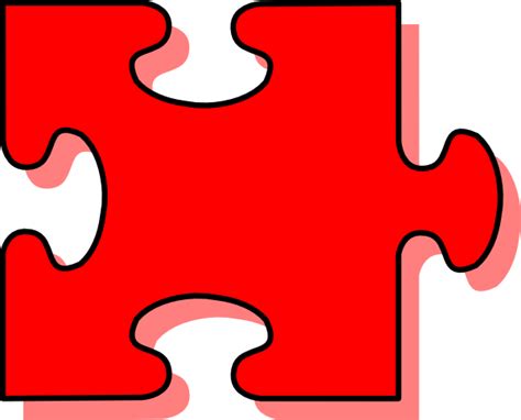 Red Puzzle Piece Clip Art At Vector Clip Art Online