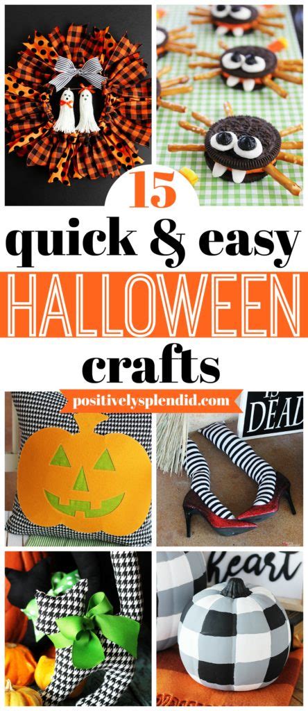 15 Quick And Easy Halloween Crafts To Make Positively Splendid Crafts