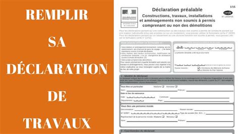 Document modèle Exemple déclaration de travaux toiture