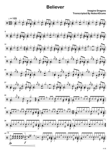 Control of bounce enables you to play the double strokes, with the sticks, fast and. 画像 imagine dragons believer drum sheet music 302328-Imagine dragons believer drum sheet music pdf