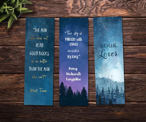 printable bookmarks watercolor bookmarks set of three etsy ireland