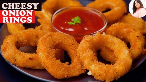 Cheese Onion Rings How To Make Crispy Onion Rings Eggless Recipe
